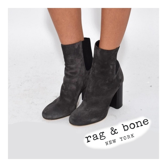 *LAST PAIR*RAG & BONE AGNES BOOT 8.5 Asphlt grey suede boots NEW IN BOX #1191 - Picture 10 of 10